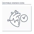 Anemia line icon