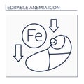 Anemia line icon