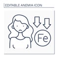 Anemia line icon