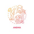 Anemia red gradient concept icon