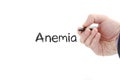 Anemia text concept