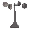 Anemometer icon, cartoon style