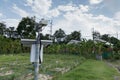 anemometer & meterological weather station for monitoring wind s Royalty Free Stock Photo