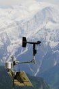 Anemometer at parapente launching point, Plateau d`Assy, France