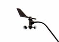 Anemometer wind vane rotating in strong wind Royalty Free Stock Photo