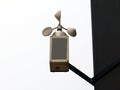 anemometer wind speed indicator measuring device on steel bracket Royalty Free Stock Photo