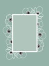 Anemone Flower Wedding Frame Design. Siimplicity and Elegance