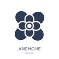 Anemone icon. Trendy flat vector Anemone icon on white background from nature collection