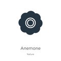 Anemone icon vector. Trendy flat anemone icon from nature collection isolated on white background. Vector illustration can be used
