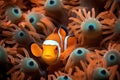 Anemonefish reef marine clown sea ocean anemone tropical underwater clownfish nature animals fish