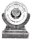 Aneroid barometer, vintage engraving Royalty Free Stock Photo