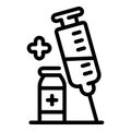 Anesthesia ampule icon, outline style