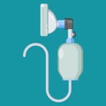 Anesthesia Icon. Breathing Bag Ambu Face Mask. Royalty Free Stock Photo