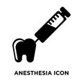Anesthesia icon vector isolated on white background, logo concept of Anesthesia sign on transparent background, black filled