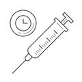 Anesthesia line icon.