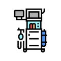 anesthesia machine color icon vector illustration