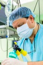 Anesthesiologist in operation room