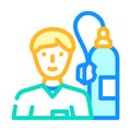 anesthetist doctor color icon vector illustration