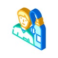 anesthetist doctor isometric icon vector illustration