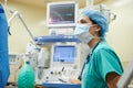 Anesthetist Working In Operating Theatre Royalty Free Stock Photo