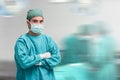 Anesthetist Working In Operating Theatre Royalty Free Stock Photo