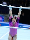 Aneta Holasova competes in the uneven bars Royalty Free Stock Photo