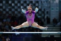 Aneta Holasova of Czech Republic competes in the uneven bars Royalty Free Stock Photo