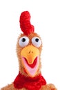 Anface portray of an easter rooster toy