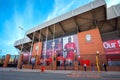 Anfield stadium, the home ground of Liverpool football club in UK