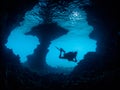Cave Diver. One Way or Another Royalty Free Stock Photo