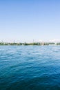 Blue Angara river in City of Irkutsk