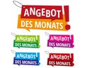 Angebot des Monats - Sale of the month banner labels