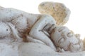 Angel asleep objects isolated