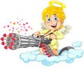 Angel Baby Shooting. Royalty Free Stock Photo