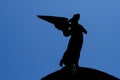 Angel silhouette at La Recoleta Cemetery, Buenos Aires. Argentina Royalty Free Stock Photo