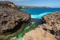 Angel Billabong. A crystal clear natural tidal pool in Nusa Penida island near Bali island, Indonesia