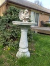 Angel bird bath