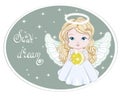 Angel blonde sweet dreams Royalty Free Stock Photo