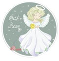 Angel blonde sweet dreams Royalty Free Stock Photo