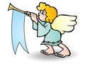 Angel blow trumpet Royalty Free Stock Photo