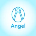 Angel blue vector logo