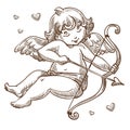 Angel with bow or cupid Valentines day character