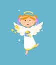 Angel with Box of Stars Christmas or Easter symbol