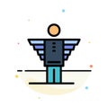 Angel, Business, Career, Freedom, Investor Abstract Flat Color Icon Template