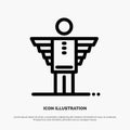 Angel, Business, Career, Freedom, Investor Line Icon Vector