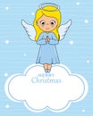 Angel card on cloud Royalty Free Stock Photo