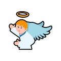 Angel cartoon fairy wing heaven icon. Vector graphic