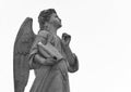 Angel in cemetery looks towards heaven Royalty Free Stock Photo