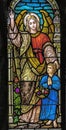 Angel Child Stained Glass Saint Mary Basilica Phoenix Arizona