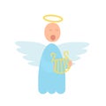 Angel choir singer simple icon.